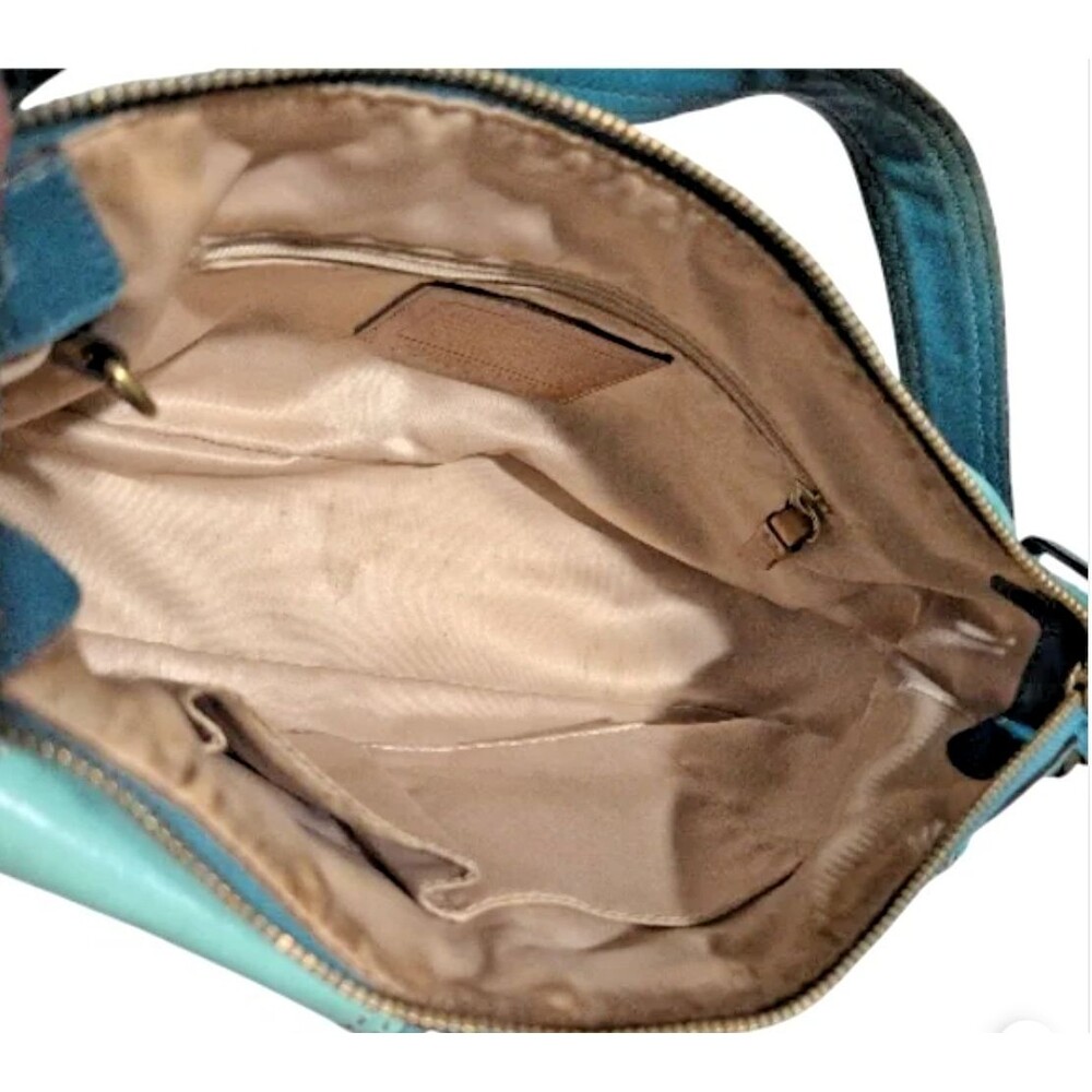 Coach Legacy 65th Anniversary Double Turnlock Satchel Teal Blue F13371 AS IS - Picture 7 of 16